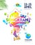 Amazing Songkran festival ideas map thailand colorful poster