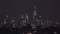 Amazing sparkling fireworks Manhattan Bridge at dusk from New York City defocused abstract city