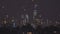 Amazing sparkling fireworks Manhattan Bridge at dusk from New York City defocused abstract city