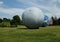 Amazing spectacle of inflatable planet models in Brno Czech Republic