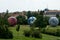 Amazing spectacle of inflatable planet models in Brno Czech Republic