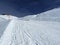 Amazing sport-recreational snowy winter tracks for skiing and snowboarding in the alpine Swiss tourist resort of Arosa