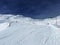 Amazing sport-recreational snowy winter tracks for skiing and snowboarding in the alpine Swiss tourist resort of Arosa