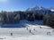 Amazing sport-recreational snowy winter tracks for skiing and snowboarding in the tourist resorts of Valbella and Lenzerheide