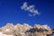 Amazing spring landscape of Skrlatica Peak (2740m) in the Julian Alps, Triglav National Park, Slovenia.