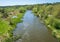 Amazing spring view on the Zbruch River, Ternopil and Khmelnytsky regions border, Ukraine