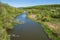 Amazing spring view on the Zbruch River, Ternopil and Khmelnytsky regions border, Ukraine