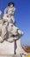 The amazing statues on the top of famous Augusta Street Arch in Lisbon - LISBON - PORTUGAL - JUNE 17, 2017