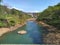 Amazing stream flowing between the hills