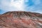 Amazing striped red mountains