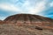 Amazing striped red mountains