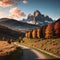 Amazing sunrise and mountain made with Generative AI