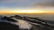 Amazing sunrise in the mountains of Kilimanjaro. Beautiful mountain landscape. Climbing Kilimanjaro