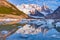 Amazing sunrise view of Cerro Torre mountain.