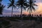Amazing sunset in Coco Cabana Beach in Miri, Sarawak