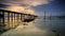 Amazing sunset featuring an Abandoned Jetty