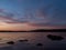 Amazing sunset, at Hancza lake. Suwalski landscape park, Podlaskie, Poland.