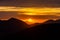 Amazing sunset over Gran Sasso mountain, Italy