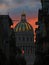 Amazing sunset seen through the capitol havana cuba