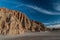 The amazing sunset sky and landscape of Cathedral Gorge State Park in Nevada