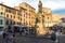 Amazing Sunset view Campo de Fiori in city of Rome, Italy