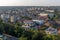 Amazing sunset view of Haskovo from Monument of Virgin Mary, Bulgaria