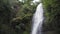 Amazing tall waterfall in the rainforest