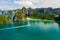 Amazing Thailand high season beautiful seascape aerial view ao nang beach island krabi Thailand