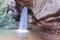 Amazing Thailand the hole waterfall shape heart .Sangchan waterfall