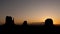 Amazing Timelapse At Sunrise In Monument Valley With High Silhouette Rock Buttes