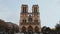 Amazing timelapse view of Notre Dame de Paris cathedral in France, beautiful historic sight and architecture masterpiece