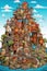 Amazing the tower of Babel intricate complex Generative AI