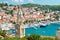 Amazing town of Hvar harbor