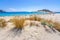 Amazing tropical sandy beach of Simos on Elafonissos island, Peloponnese.