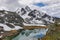 Amazing turquoise Lake on the way to Rutor Glacier, Aosta Valley, Italy