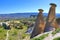 Amazing Twin Fairy Chimneys Cappadocia landscape Turkey