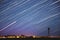 Amazing Unusual Stars Effects In Sky. Star Lines Move In Sky Abo