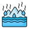 An amazing vector design of Melting Glaciers in trendy style, world earth day icon