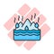 An amazing vector design of Melting Glaciers in trendy style, world earth day icon