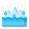 An amazing vector design of Melting Glaciers in trendy style, world earth day icon