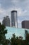 Amazing view of Atlanta downtown sky scrapper from Centennial olympic park in Atlanta, GA