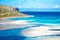 Amazing view of Balos Lagoon with magical turquoise waters, lagoons, tropical beaches of pure white sand and Gramvousa island on C