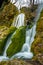 Amazing view Beautiful Bachkovo waterfalls cascade in Rhodopes Mountain, Bulgaria