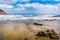 Amazing view of beautiful beach and atlantic ocean. Location: Lanzarote, Canary Islands, Spain. Artistic picture. Beauty world