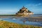 Amazing View on Beautiful Mont Saint Michel cathedral