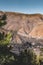 Amazing view of Berber village located high in Atlas mountains near city of Imlil, Aroumd, Morocco. Rough mountain