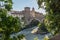 Amazing view of Castello Caetani, Tiber River and Pons Fabricius in city of Rome, Italy