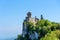 Amazing view of De La Fratta or Cesta, one of three peaks the city of San Marino
