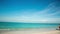 Amazing view on Eagle Beach of Aruba Island. Caribbean.Time lapse
