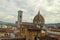 Amazing view in Florence , the Dome seen from a hotel